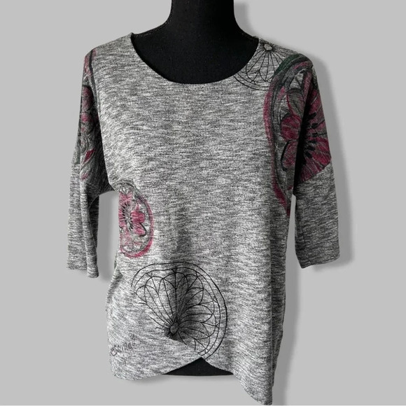 Desigual Regina Criss Cross Front Pullover Jumper  Shirt - Picture 1 of 13